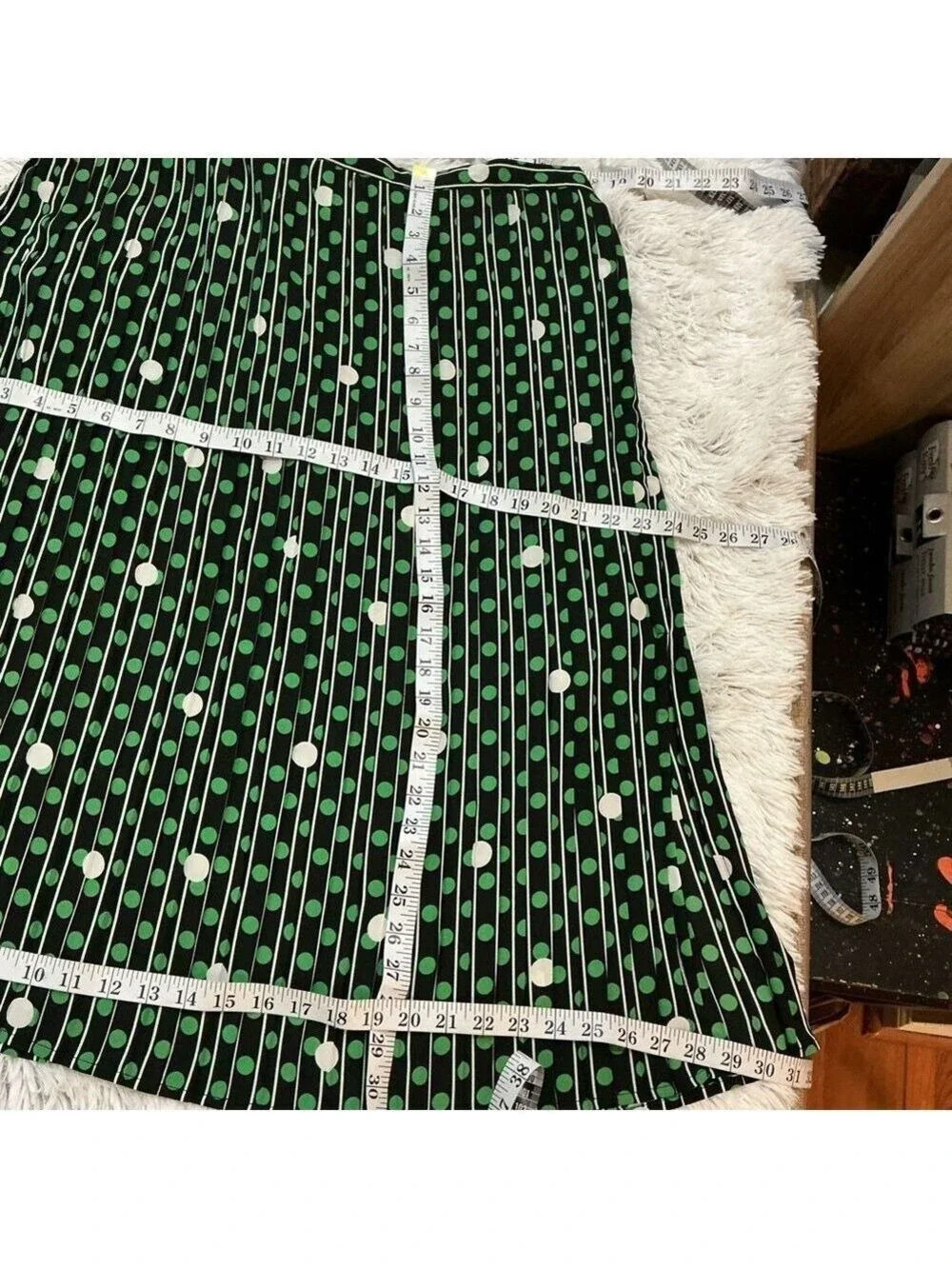 POPSUGAR Star Print Pleated Midi Skirt Black green White XXL NWT